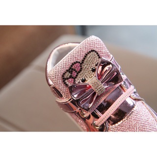 Bốt Hello Kitty có đèn Led cho bé gái size 21-30 (video ảnh thật)