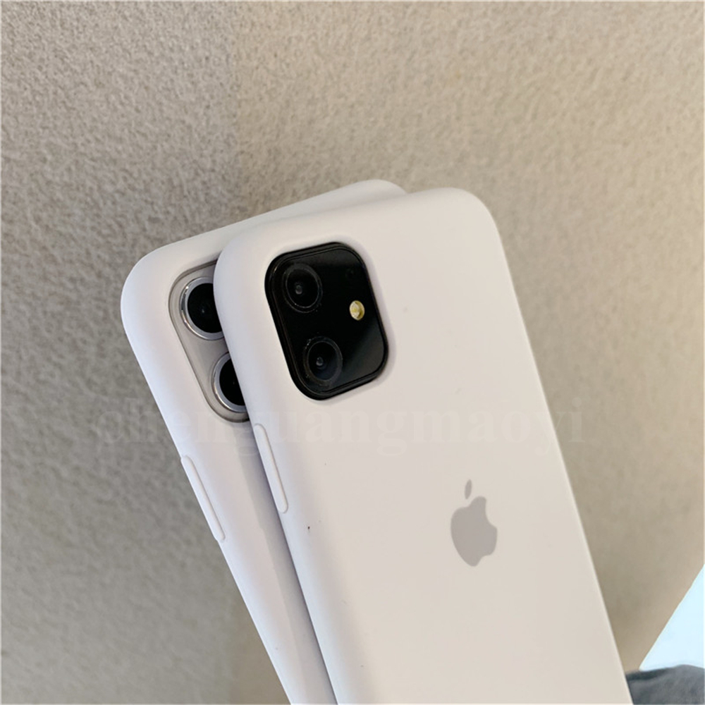 Ốp Lưng Silicone Màu Trắng Cho Iphone 11 11pro 6 6s 7 8 Plus X Xs Max Xr 63