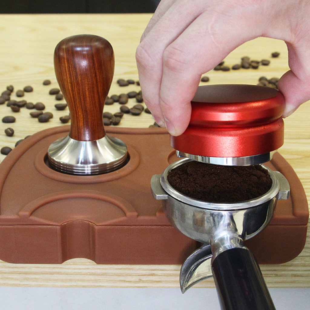 Coffee Tamper Mat Anti-Slip Portable Silicone Espresso Latte Art Barista Coffee Mat for Kitchen