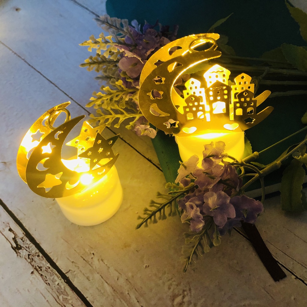 Đèn LED Hình Nến Ngôi Sao / Mặt Trăng Dễ Thương