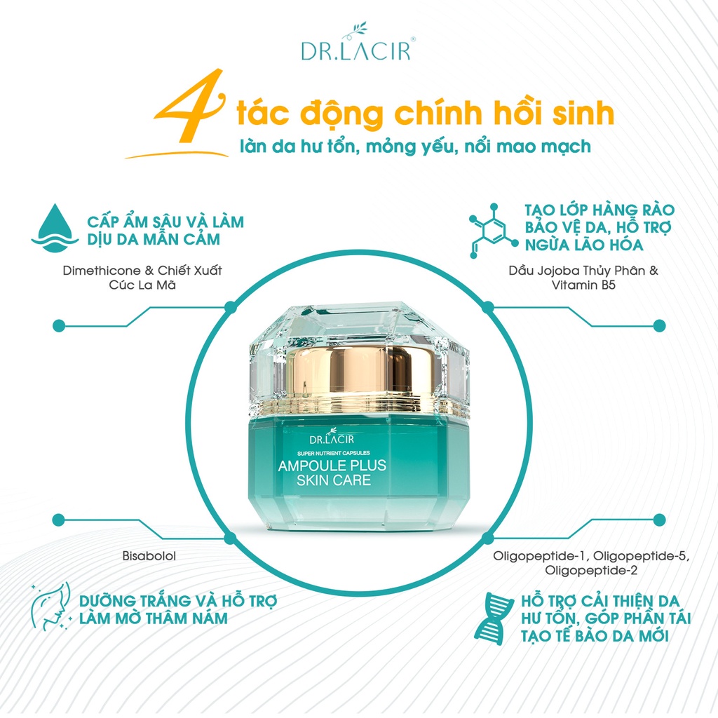 Viên Siêu Dưỡng Chất Phục Hồi Drlacir,Hộp 40 viên,cung cấp dưỡng chất,ngắn ngừa lão hóa,hỗ trợ cân bằng da