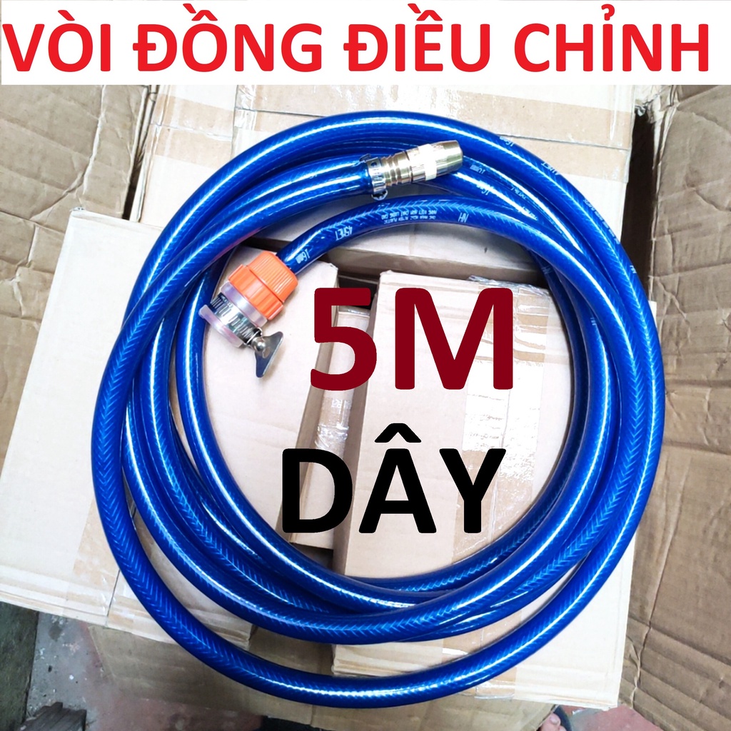 5m dây + vòi tưới cây đồng thau, điều chỉnh tia nước, vòi rửa xe, tưới cây đa năng