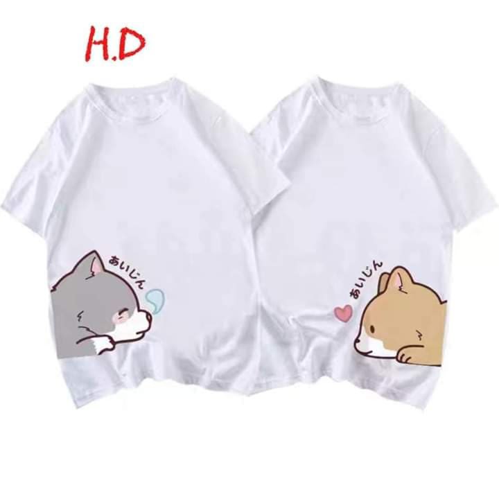 Áo đôi họa tiết chó con