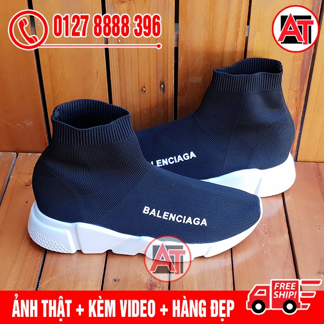 [Mã FAMAYMA2 giảm 10K đơn 50K] [FLASH SALE] Giày Balen Cổ Chun Đen Trắng Cổ Cao Nam Nữ | BigBuy360 - bigbuy360.vn