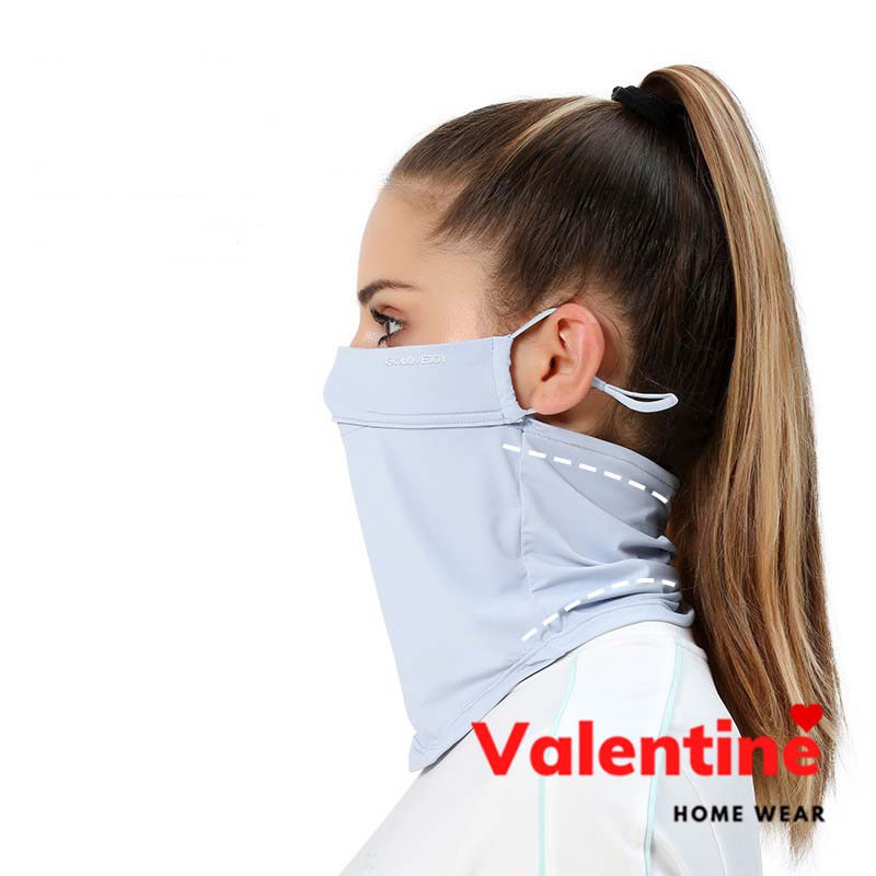 Khẩu trang chống nắng nam nữ nhiều màu trùm cổ vai , chống tia UV UPF50+ chất cotton lụa  mã VAK0148 | BigBuy360 - bigbuy360.vn