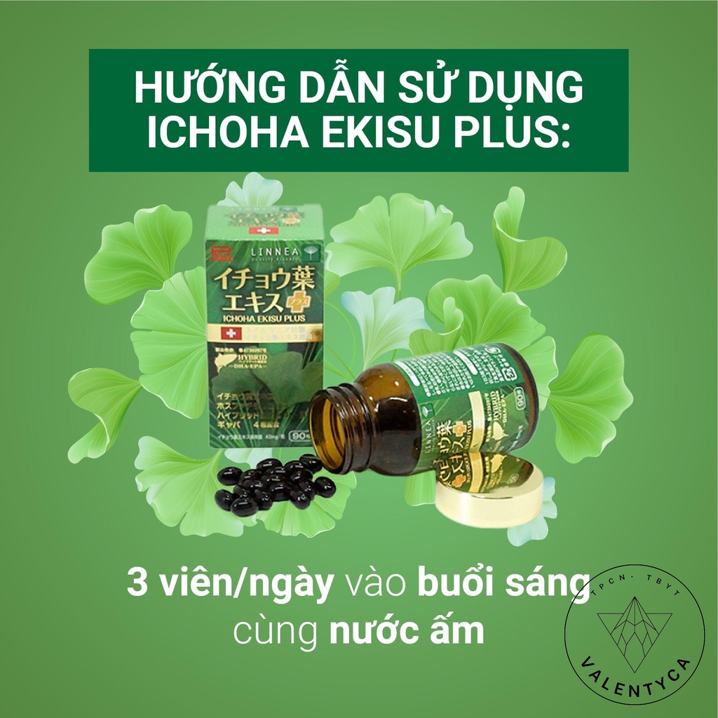 ICHOHA Ekisu Plus Ribeto Nhật Bản - Tăng cường tuần hoàn não, rối loạn tiền đình, phòng đột quỵ, tai biến