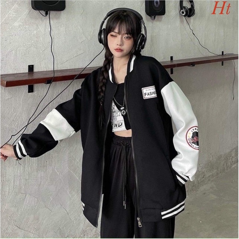 Áo khoác bomber khoá Fa HT12