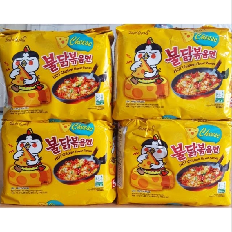 Mì gà cay phomai Samyang lốc 5 gói/ Mì Samyang vị phomai