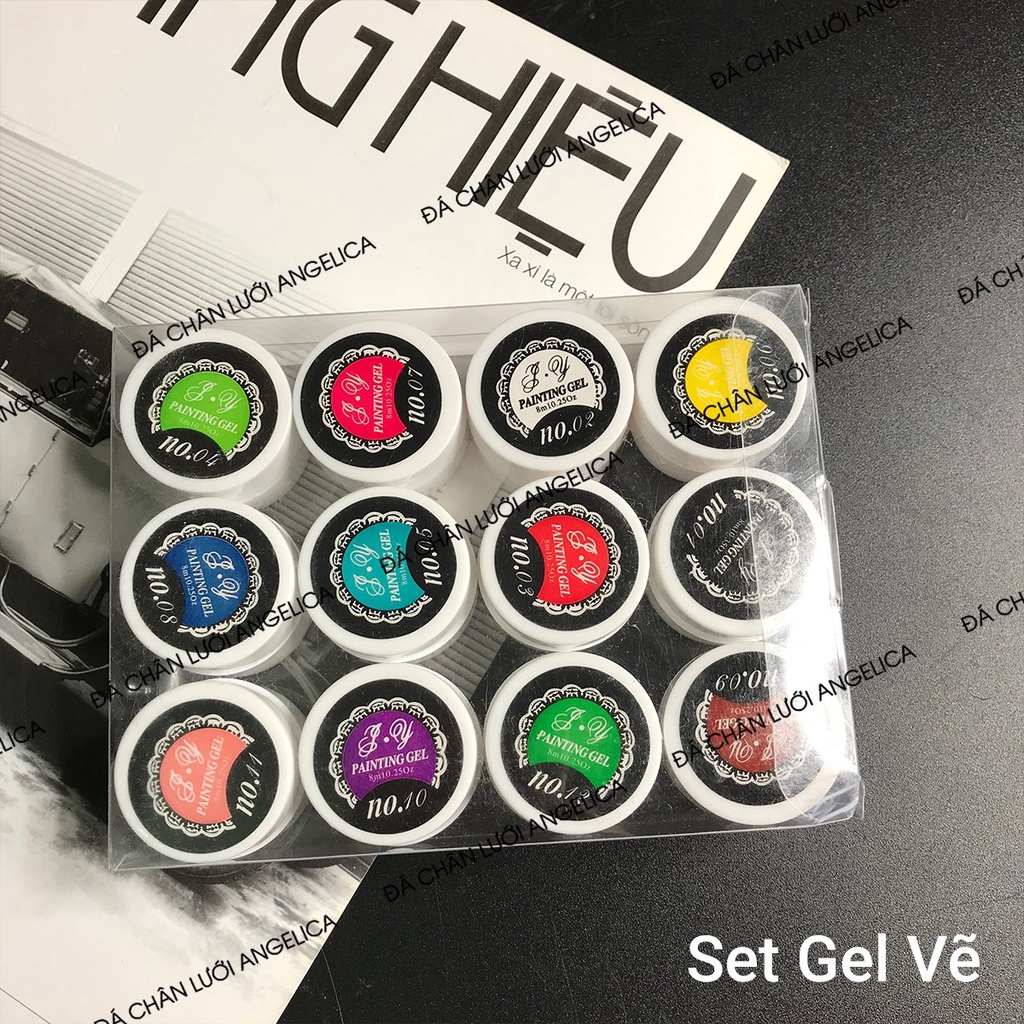 Set Sơn Gel Vẽ 12 Màu_Mã: SGV_ANGELICA