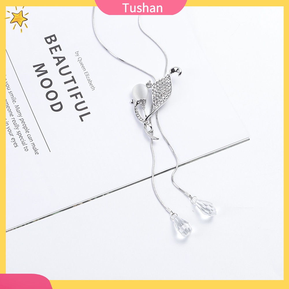 Dây chuyền nữ mặt ngọc Opan mắt mèo đính đá thời trang