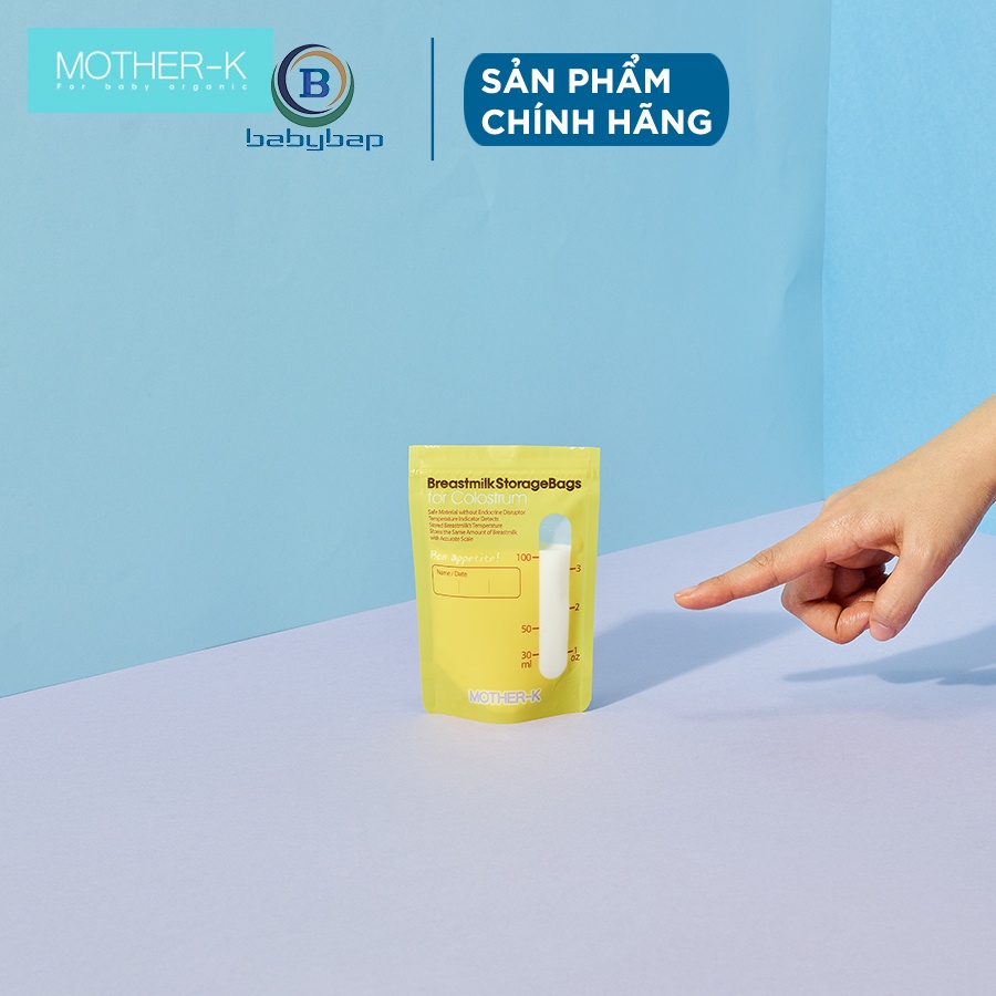 Túi Trữ Sữa Non Mother-K Hàn Quốc Làm Từ Nhựa LLDPE &amp; PET (30c)