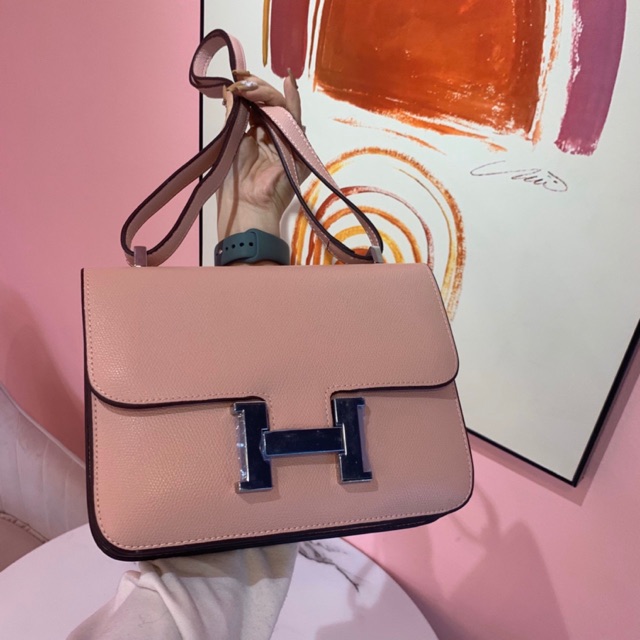 (SẴN) túi hm màu hường size 22 fullbox qc
