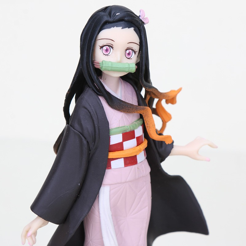 Mô hình nhân vật Anime Demon Slayer Kimetsu no Yaiba Kamado Tanjirou Kamado Nezuko bằng PVC 16cm