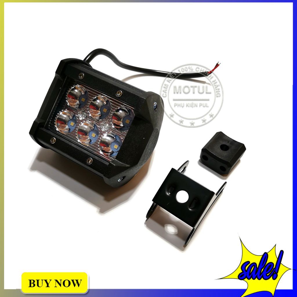 Đèn Trợ Sáng Xe Máy C6 Vuông Lắp Được Cho Nhiều Loại Xe