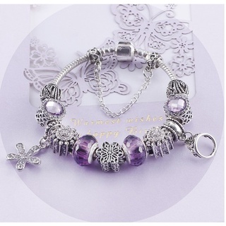 Vòng tay charm tím xinh