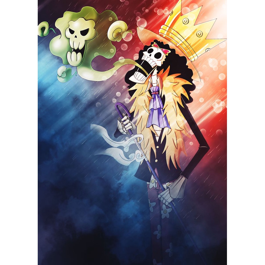 Tranh Sơn Dầu Trang Trí Hình Nhân Vật One Piece