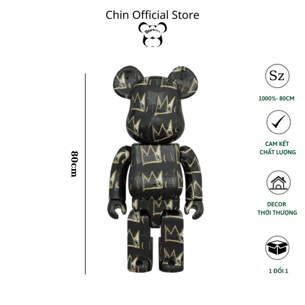 Bearbrick 80cm và 50cm, mẫu vương miện -Chin Official Store