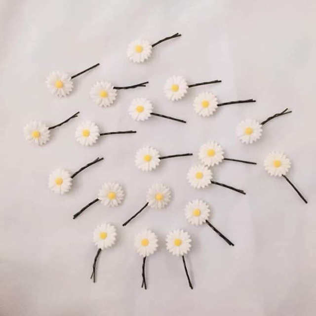 10 cột và kẹp tóc hoa cúc