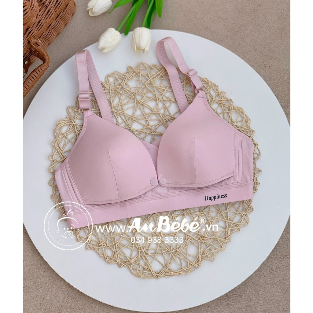 Áo lót bầu T68088 Happiness cúc bấm mở ngực cho bé ti cực tiện lợi. Êm nhẹ ko gây khó chịu
