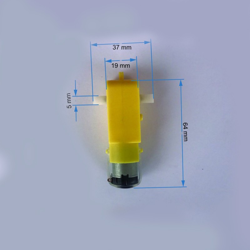 Động cơ giảm tốc vàng kèm bánh xe