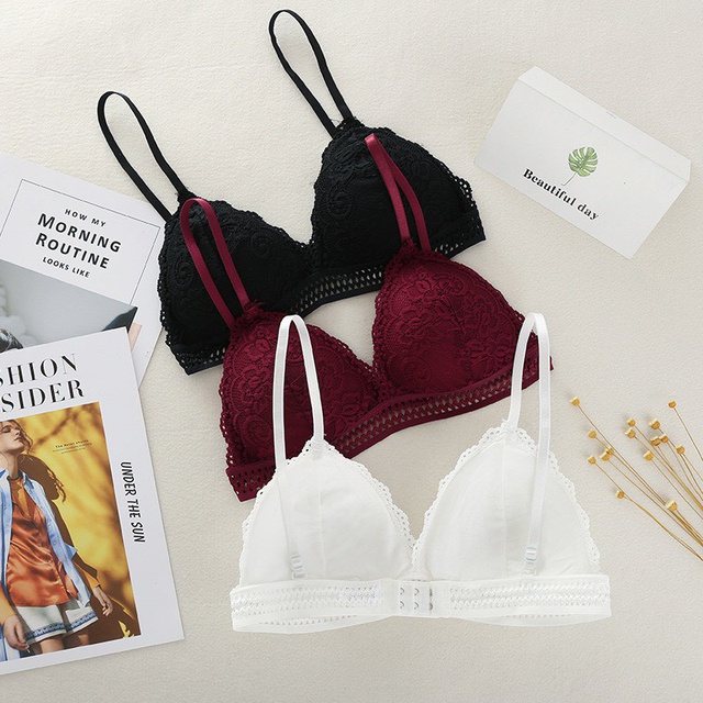 Áo bra - Áo lót nữ Bralette Ren Không Gọng Mút Mỏng Tháo Được Mã Mới 7311