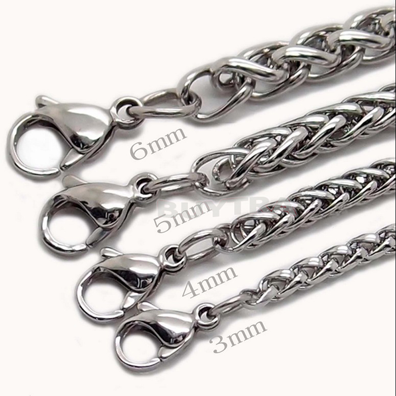 Dây Chuyền Inox Mạ Bạc Cho Nam (3 / 4 / 5 / 6MM)