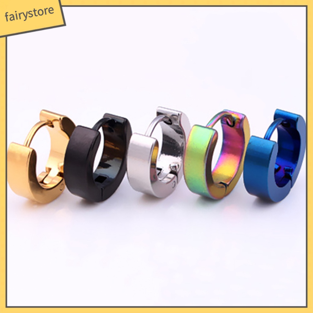 1 Khuyên Tai Unisex Bằng Thép Titan Thời Trang