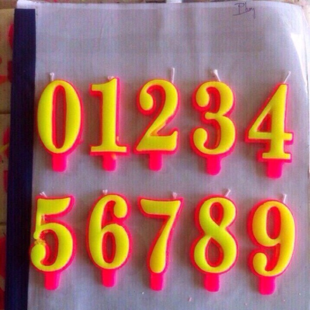 Nến số 0-9(1 hộp 20 số)