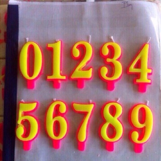 Nến số 0-9(1 hộp 20 số)