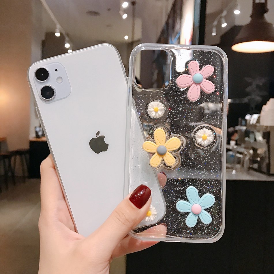 Ốp Lưng Họa Tiết Hoa Hướng Dương Dễ Thương Cho Iphone 7 8 Plus Se 2020 11 12 Pro Max X Xs Max Xr 12mini | BigBuy360 - bigbuy360.vn