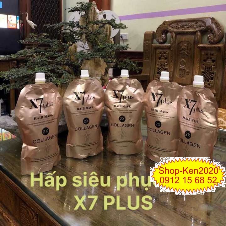 Kem hấp tóc X7 Plus Collagen 500ml siêu phục hồi
