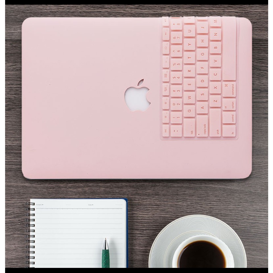 COMBO Case ,Ốp + Phủ Phím Macbook Hồng Pastel (Tặng Kèm Nút Chống Bụi + Bộ kẹp chống gãy sạc) | WebRaoVat - webraovat.net.vn