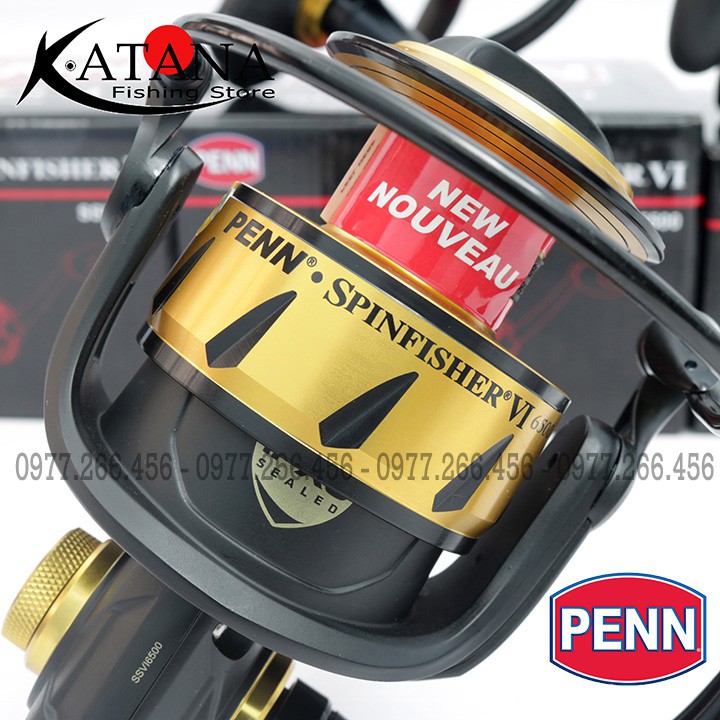 Máy Câu Cá PENN SPINFISHER VI 4500 - 5500 - 6500 - Bạo Lực, Chống Nước IPX5