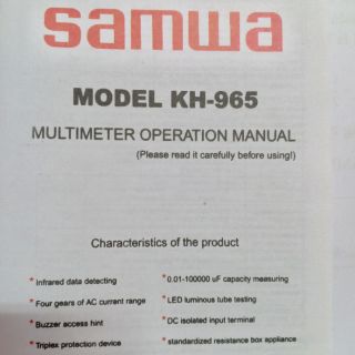 ĐỒNG HỒ ĐO VẠN NĂNG SAMWA KH-965