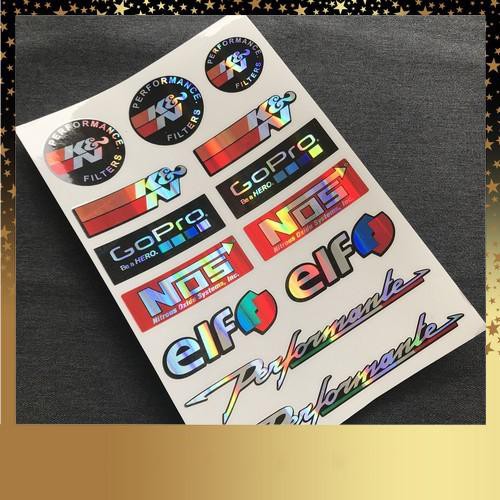 [CỰC RẺ]  BỘ TEM  CROM TRANG TRÍ MẪU GO PRO , K&amp;N... SIÊU CHẤT