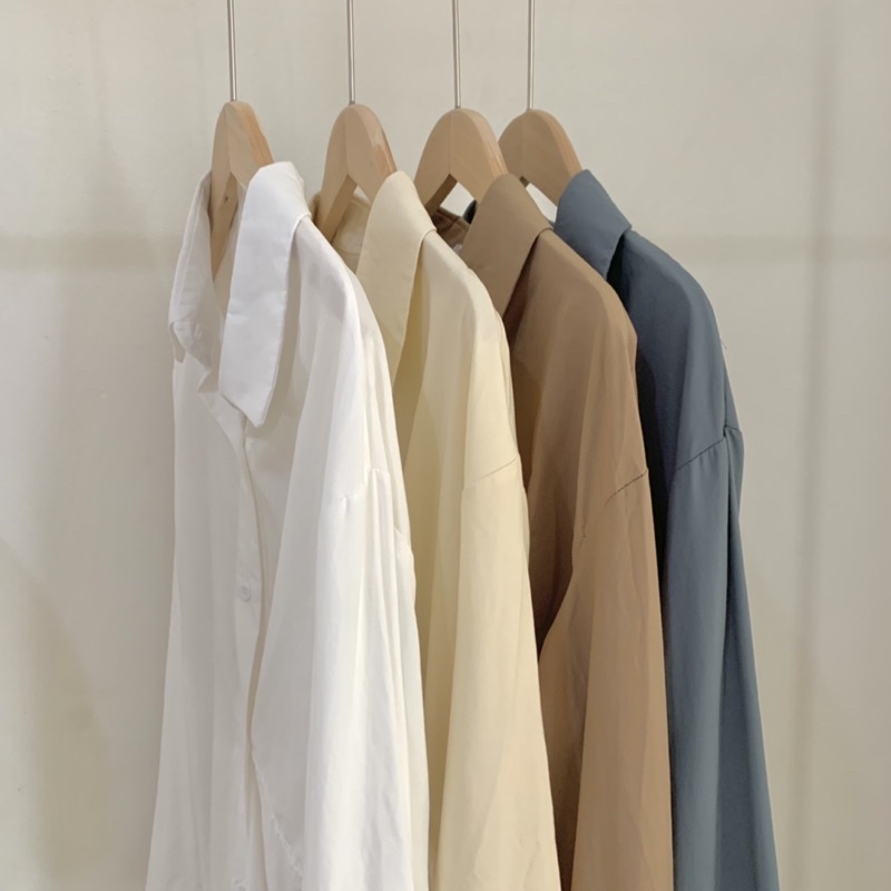 Áo sơ mi lụa lanh cao cấp cúc cài kiểu