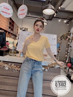ÁO PHÔNG GIẤY CỔ TIM CỘC TAY