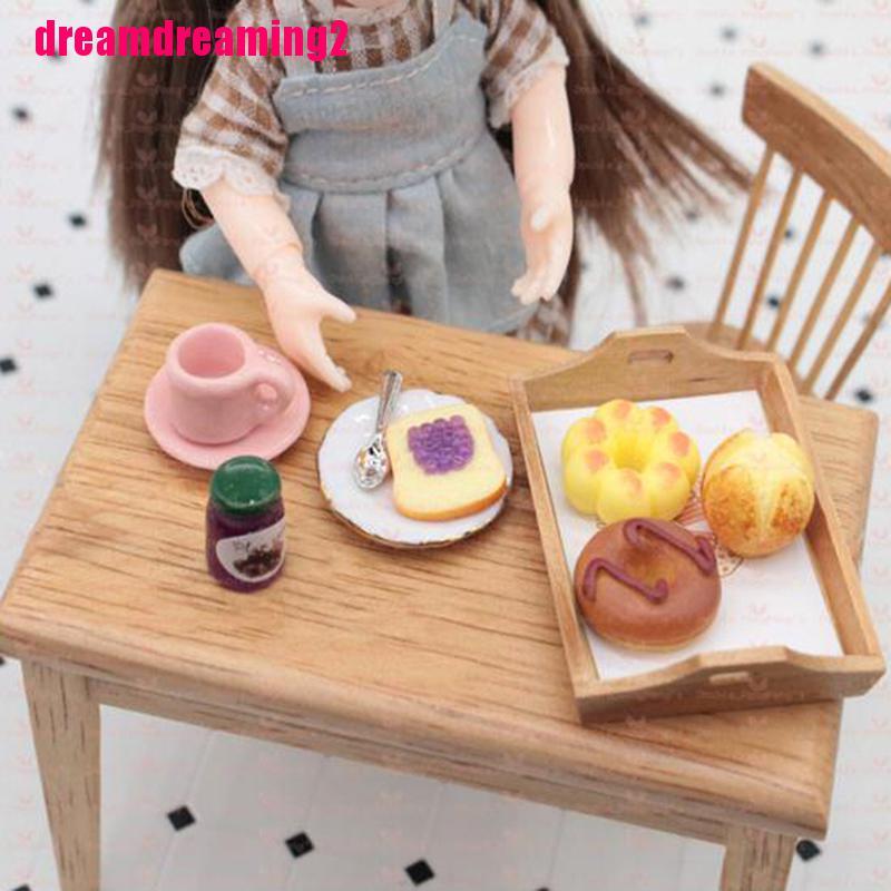 Bộ 3 Đĩa Bánh Mì Tỉ Lệ 1: 12 Dành Cho Nhà Búp Bê