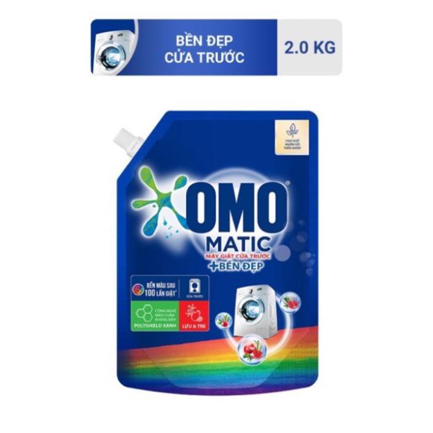 Túi Nước giặt Omo Matic dành cho máy giặt cửa trước túi 2kg