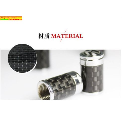 Ốp chân van oto - xe máy các bon cao cấp ( giá 1 đôi)