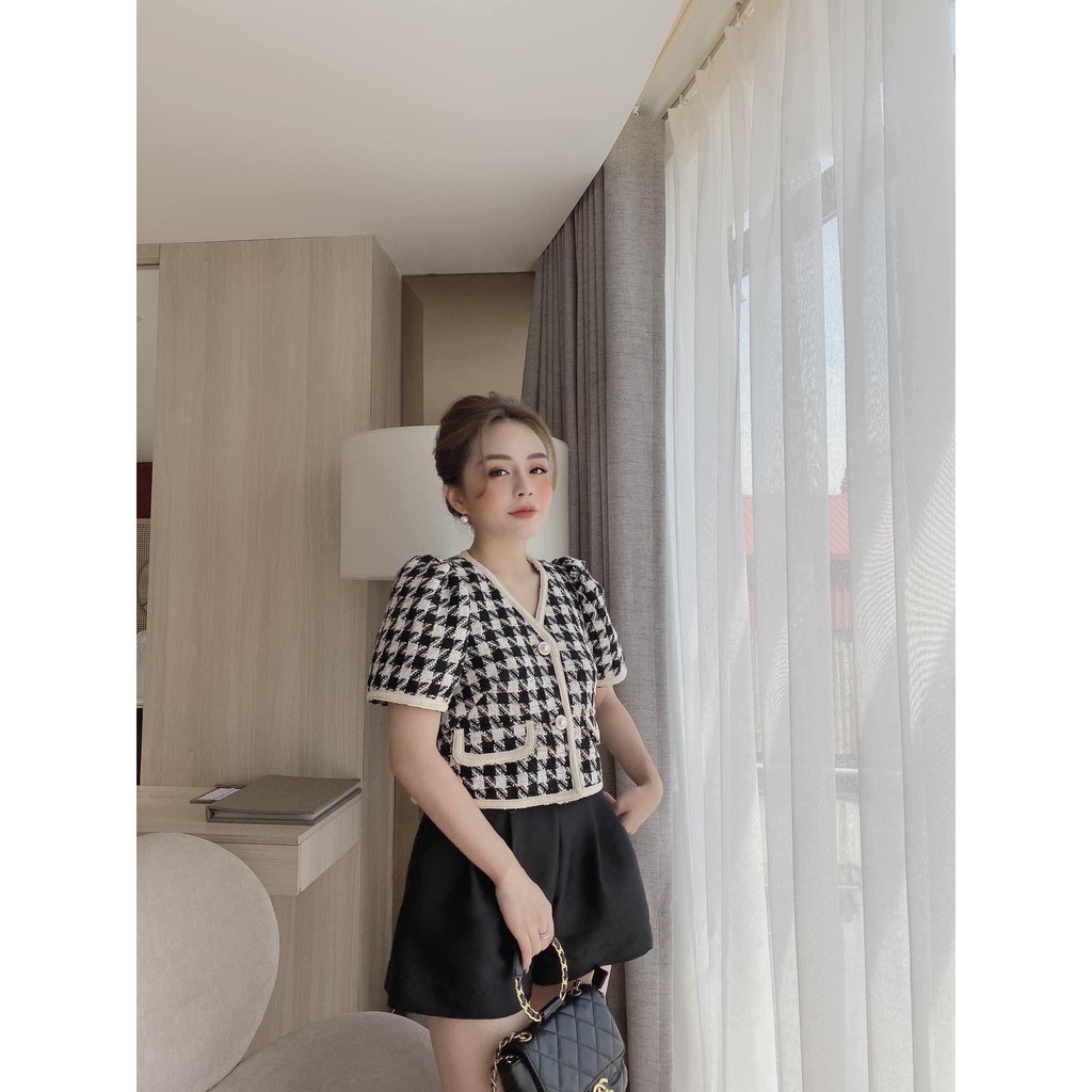 Áo kiểu Bigsize Caro AK0006 - ĐEN TRẮNG  Đủ size từ 50-85KG | BigBuy360 - bigbuy360.vn