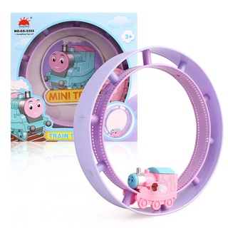 Bộ đồ chơi đường ray xe lửa lên dây cót vui nhộn cho bé chủ đề hoạt hình