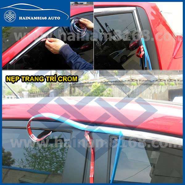 1 mét nẹp mạ crom dán trang trí ngoại thất ô tô | BigBuy360 - bigbuy360.vn