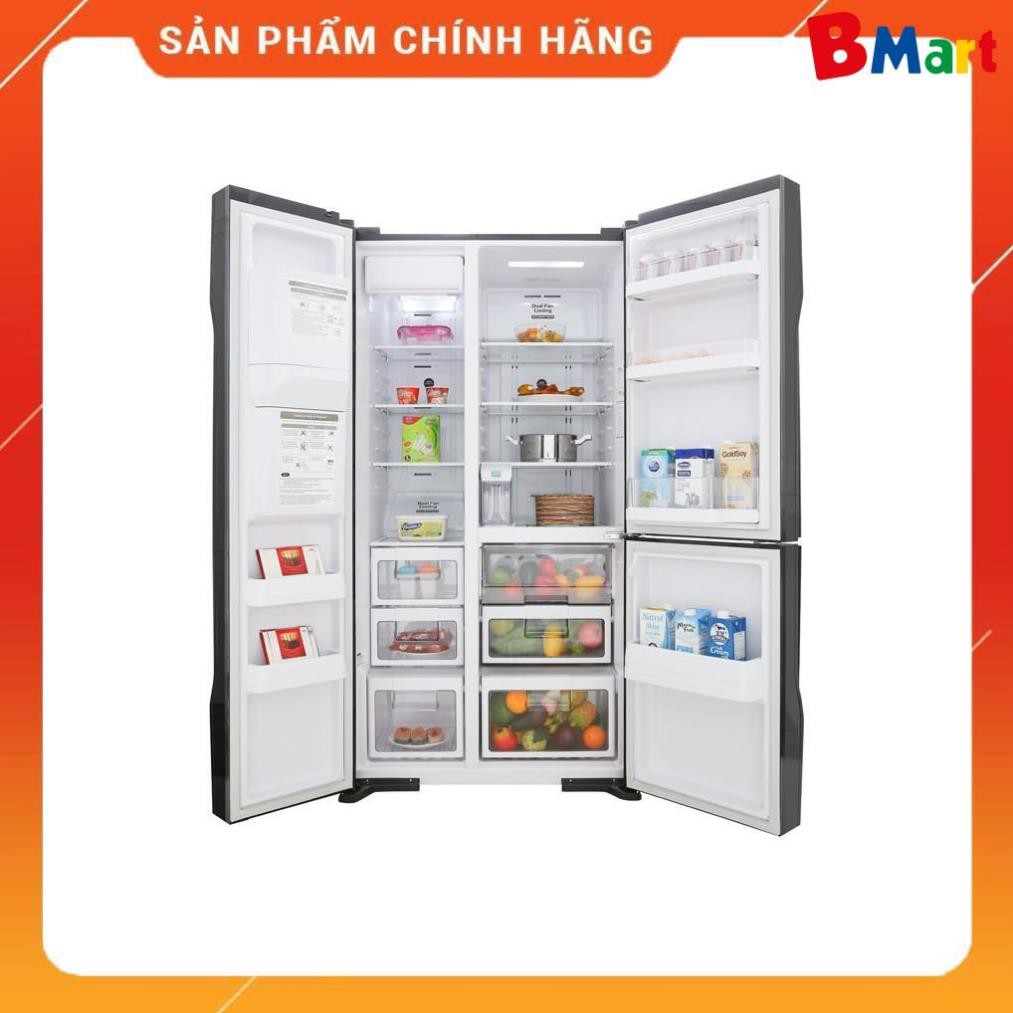 [ VẬN CHUYỂN MIỄN PHÍ KHU VỰC HÀ NỘI ] Tủ lạnh Hitachi Side by side 3 cửa màu đen R-FM800GPGV2(GBK) - [ Bmart247 ]  - BM