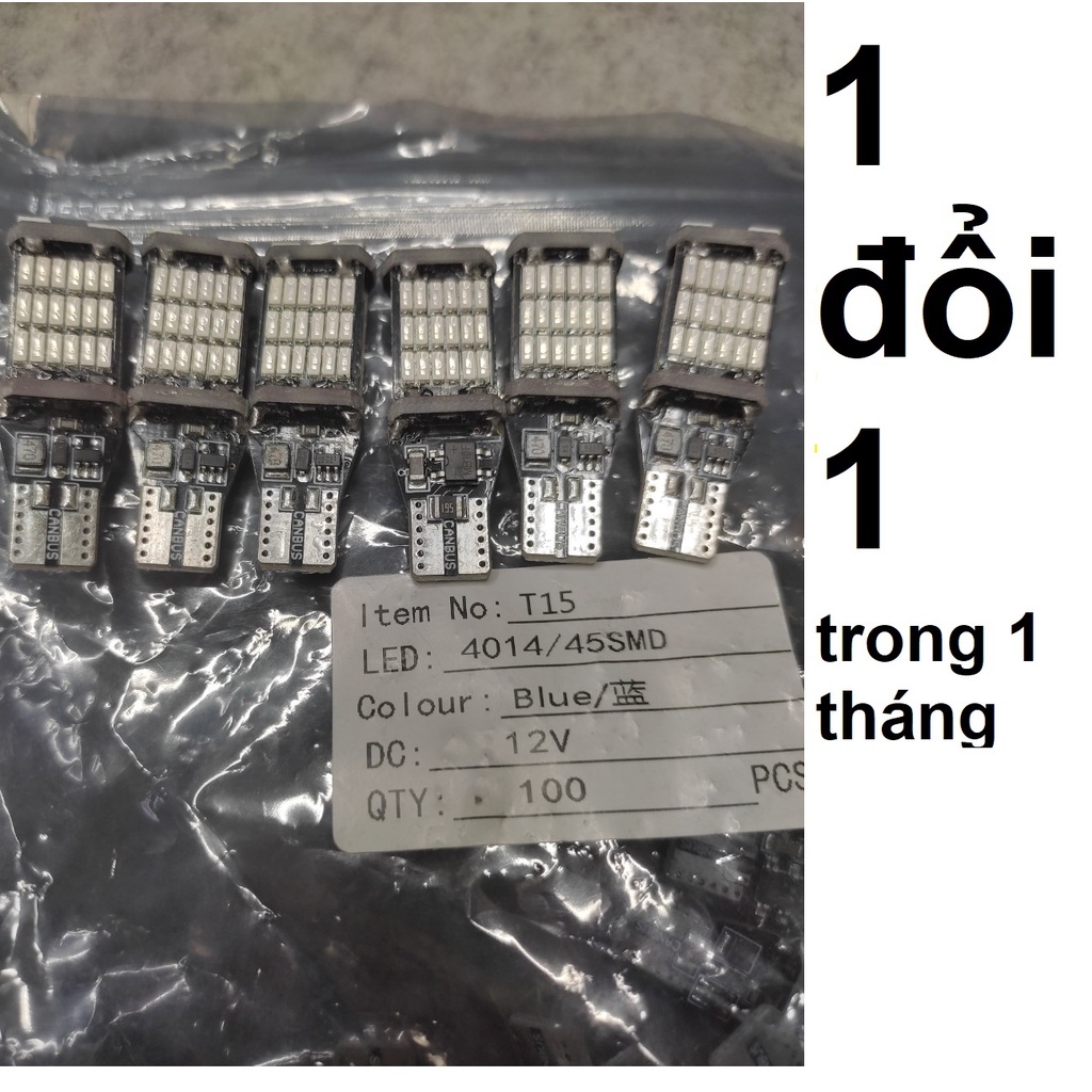 Bóng đèn LED T15/T10 đèn xi nhan, đèn demi chip 4014 SMD45 cực sáng