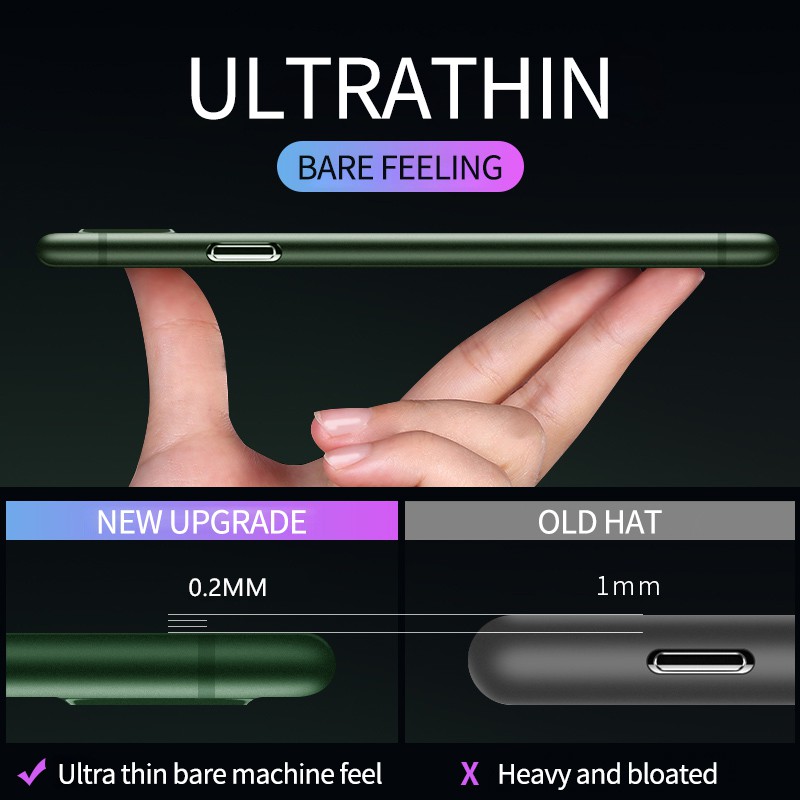 Ốp Điện Thoại Siêu Mỏng Mặt Nhám Chống Sốc Cho iPhone 13 12 11 Pro Max 14 Plus 12 14 Pro Max