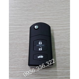 Vỏ chìa khóa (remote) gập cho xe Mazda 3, Mazda 6 (3 nút)
