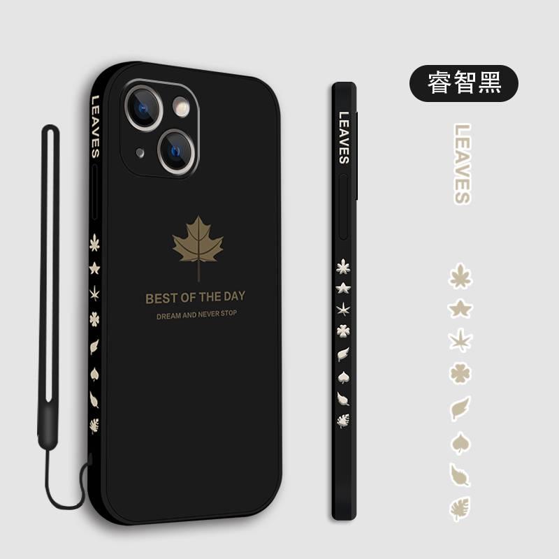 Ốp lưng iPhone Điện Thoại Mềm Hình Lá Phong Có Dây Đeo Cho iPhone 11 Case iPhone 11 11 Pro max x xs max xr 6 7 plus 8