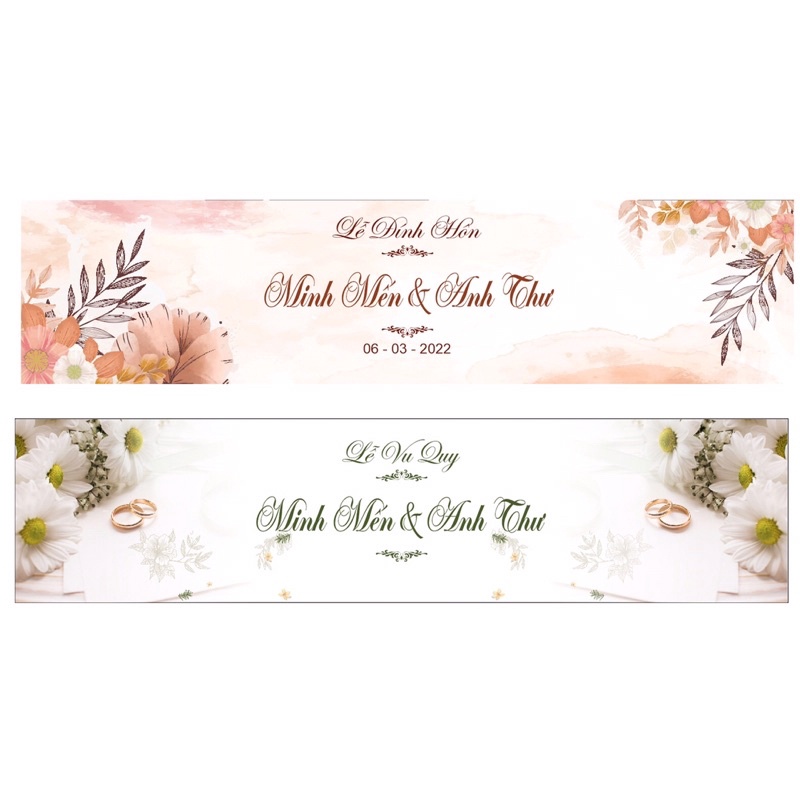 COMBO 10 TEM CHAI NƯỚC DÁN ĐÁM CƯỚI