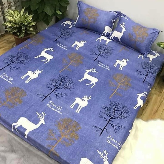 Bo ga gối cotton poly Emmibedding Store hươu xanh